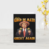 Maak Cinco De Mayo Groot Opnieuw  Kaart (Gele Bloem)