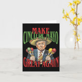 Maak Cinco de Mayo weer geweldig grappige Mexicaan Kaart (Gele Bloem)
