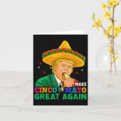 Maak Cinco de Mayo weer geweldig grappige Mexicaan Kaart (Gele Bloem)
