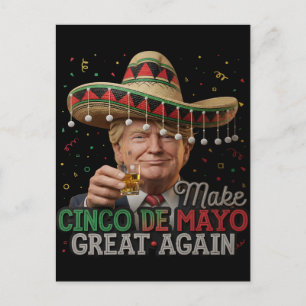 Maak Cinco de Mayo weer Groot-Vrouwen Trump Sombre Briefkaart