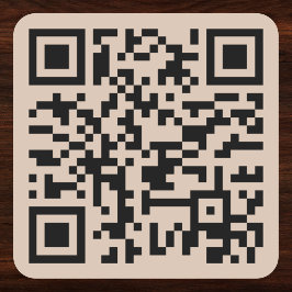 Maak Coffee Brown Aangepaste QR-code Websiteadres Vierkante Sticker
