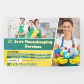 Maak Commerciële Woning Schoonmaakdiensten op Maat Spandoek (Horizontaal)