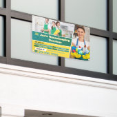 Maak Commerciële Woning Schoonmaakdiensten op Maat Spandoek (Buitenkant Gebouw)