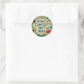 Maak Compost Niet Oorlog Ronde Sticker (Tas)