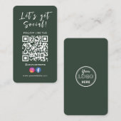 Maak contact met de Amerikaanse Qr-code Facebook I Visitekaartje (Voorkant / Achterkant)