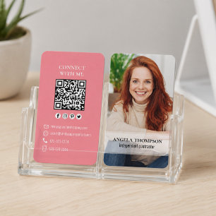 Maak contact met mij QR-code eenvoudig modern fo Visitekaartje
