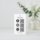 Maak contact met ons 3 QR Code Social Media Logo Visitekaartje (Staand voorkant)