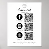Maak contact met ons 3 QR Code Website Business Lo Poster (Voorkant)