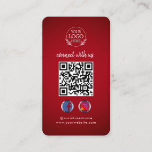 Maak contact met ons Aangepaste sociale media QR Visitekaartje