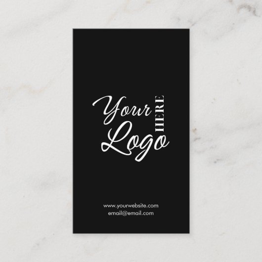 Maak contact met ons Custom Logo Social Media QR C Visitekaartje (Voorkant)