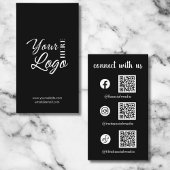 Maak contact met ons Custom Logo Social Media QR C Visitekaartje