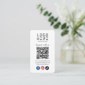Maak contact met ons Facebook TikTok QR-code Informatiekaartje (Staand voorkant)