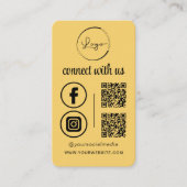 Maak contact met ons Gele QR-code Visitekaartje (Voorkant)