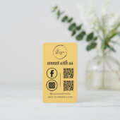 Maak contact met ons Gele QR-code Visitekaartje (Staand voorkant)