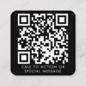 Maak contact met ons Moderne Social Media QR Code  Vierkante Visitekaartje (Achterkant)