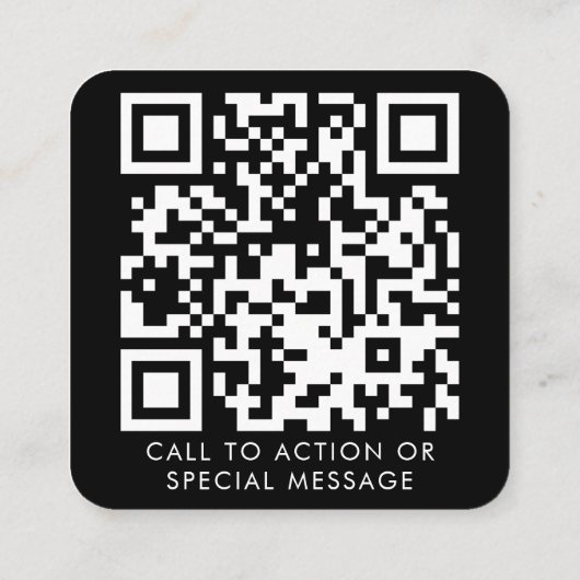 Maak contact met ons Moderne Social Media QR Code  Vierkante Visitekaartje (Achterkant)