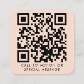 Maak contact met ons Moderne Social Media QR Code Vierkante Visitekaartje (Achterkant)