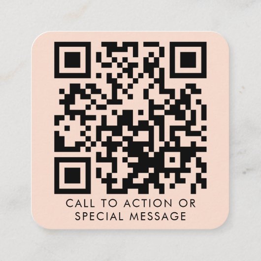 Maak contact met ons Moderne Social Media QR Code Vierkante Visitekaartje (Achterkant)