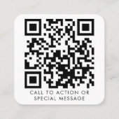 Maak contact met ons Moderne Social Media QR Code Vierkante Visitekaartje (Achterkant)
