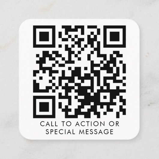Maak contact met ons Moderne Social Media QR Code  Vierkante Visitekaartje (Achterkant)