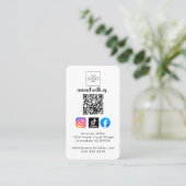 Maak contact met ons Moderne Social Media QR Code  Visitekaartje (Staand voorkant)
