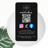 Maak contact met ons Moderne Social Media QR Code Visitekaartje