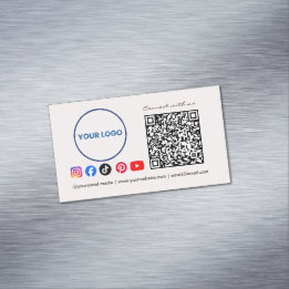 Maak contact met ons Pink Zakelijke QR-code voor s Magnetisch Visitekaartje