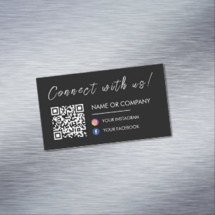 Maak contact met ons Qr Code Facebook Instagram Bl Magnetisch Visitekaartje