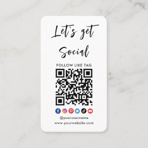 Maak contact met ons Qr Code Professional White Visitekaartje