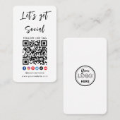 Maak contact met ons Qr Code Professional White Visitekaartje (Voorkant / Achterkant)