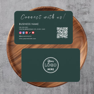 Maak contact met ons Qr Code Social Media Donkergr Visitekaartje
