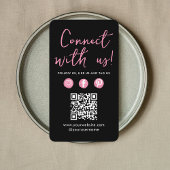 Maak contact met ons QR Code Social Media Logo Pin Visitekaartje