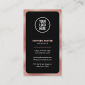 Maak contact met ons QR Code Social Media Roos Gol Visitekaartje (Achterkant)