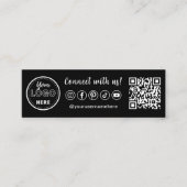 Maak contact met ons QR Code Trendy Social Media L Mini Visitekaartje (Voorkant)