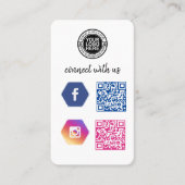 Maak contact met ons | QR-code voor sociale media Visitekaartje (Voorkant)