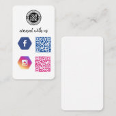 Maak contact met ons | QR-code voor sociale media Visitekaartje (Voorkant / Achterkant)