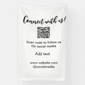Maak contact met ons scan QR-code voeg website e-m Spandoek (Verticaal)