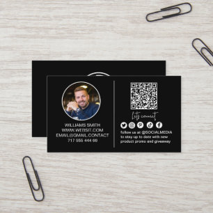Maak contact met ons sociaal media QR-code logo be Visitekaartje