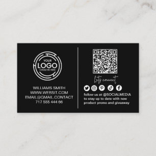 Maak contact met ons sociaal media QR-code logo za Visitekaartje