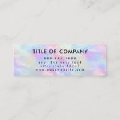 Maak contact met ons Social Media Logo Iridescent  Mini Visitekaartje (Achterkant)