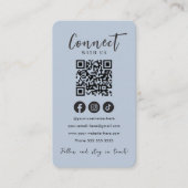 Maak contact met ons Social Media Modern QR Code Informatiekaartje (Voorkant)
