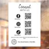 Maak contact met ons Social Media QR-code Bedrijf Raamsticker (Vel 2)