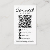 Maak contact met ons Social Media QR Code Business Informatiekaartje (Voorkant)