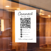Maak contact met ons Social Media QR Code Business Raamsticker