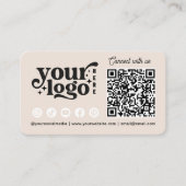 Maak contact met ons Social Media QR Code Business Visitekaartje (Voorkant)