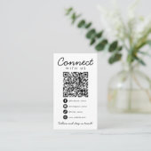 Maak contact met ons Social Media QR Code Business Visitekaartje (Staand voorkant)