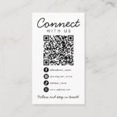 Maak contact met ons Social Media QR Code Business Visitekaartje (Voorkant)