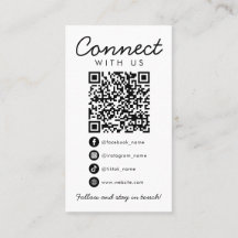 Maak contact met ons Social Media QR Code Business