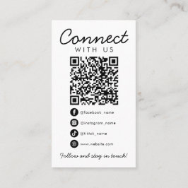 Maak contact met ons Social Media QR Code Business Visitekaartje