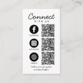Maak contact met ons Social Media QR Code Company  Informatiekaartje (Voorkant)